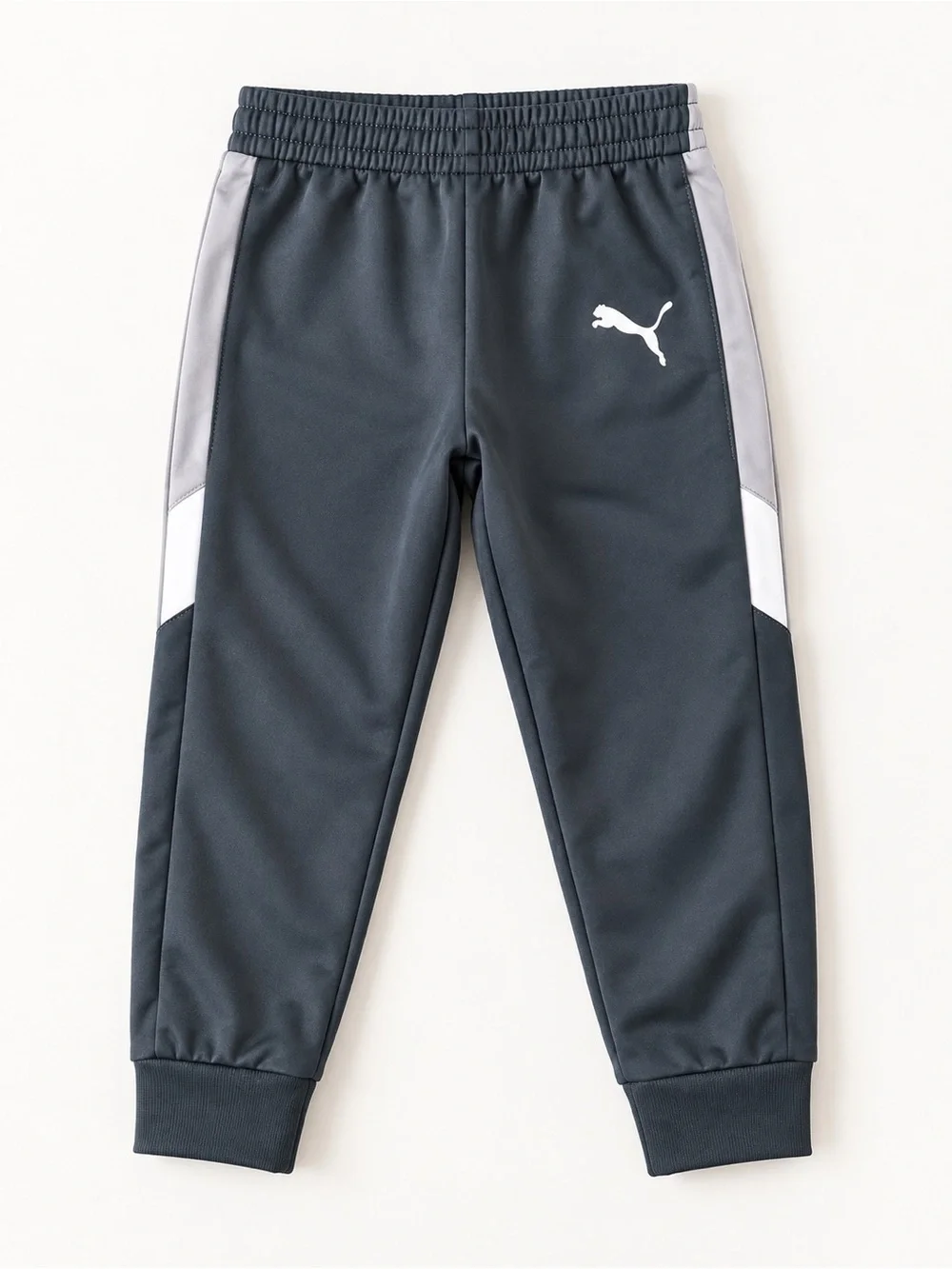 Puma Kids' Charcoal Grey and White Zip-Front Jacket